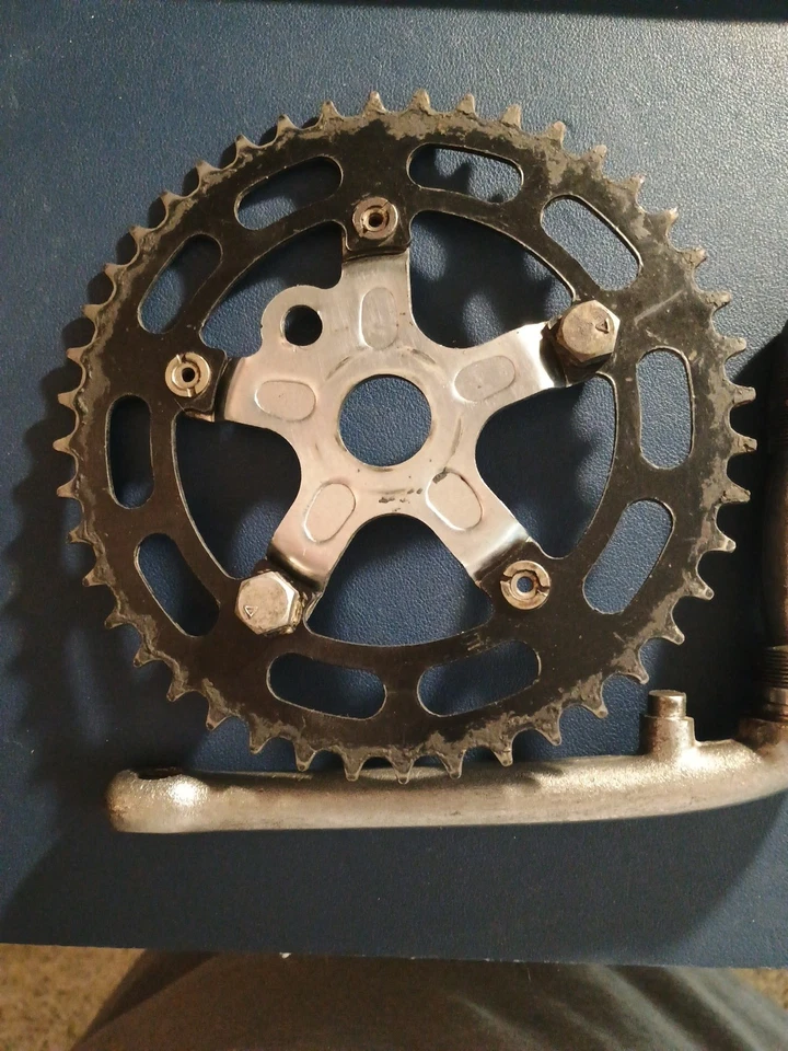 80s BMX One Piece Crank And Sproket - Image 2 of 4