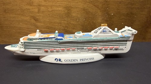 Vintage Golden Princess Cruise Ship Resin Ship Model 6.5"