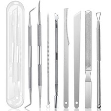 Ingrown Toenail Pedicure Tool Kit, Nail File and Nail Lifter Pusher Double-Si...