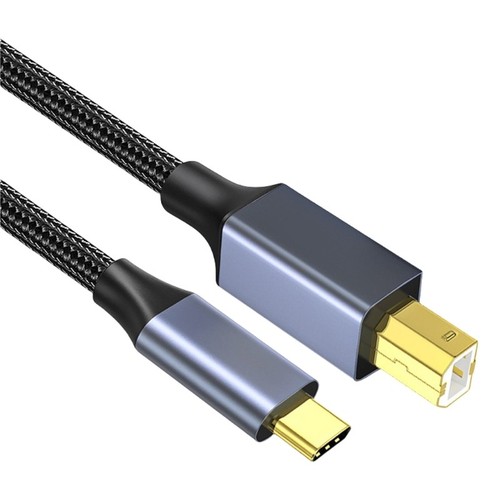 USB C Printer Cable Braided Type C Male to USB B TYPE B Male Cable Scanner Cord - Picture 13 of 13