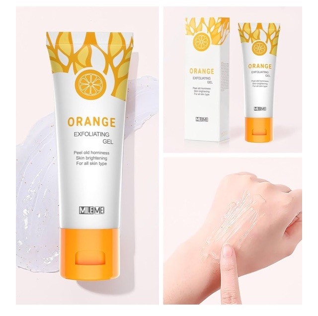 Orange Exfoliating Gel Scrub Face Body Skin Orange Peeling Gel Deep Moisturizing