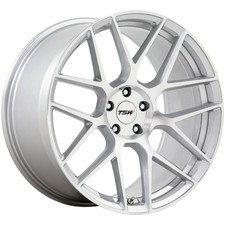 17x8 40 Tsw Tw002 Lasarthe 5x4.5 Gloss Silver Machined Wheels Set Of 4