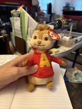 Retired Ty Beanie Babies Plush ALVIN & THE CHIPMUNKS - Alvin 7” NEW W/tag 2010