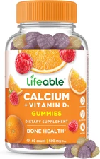 Calcium with Vitamin D3 Gummies | Calcium 500 Mg D3 1000 IU | Great Tasting Bone