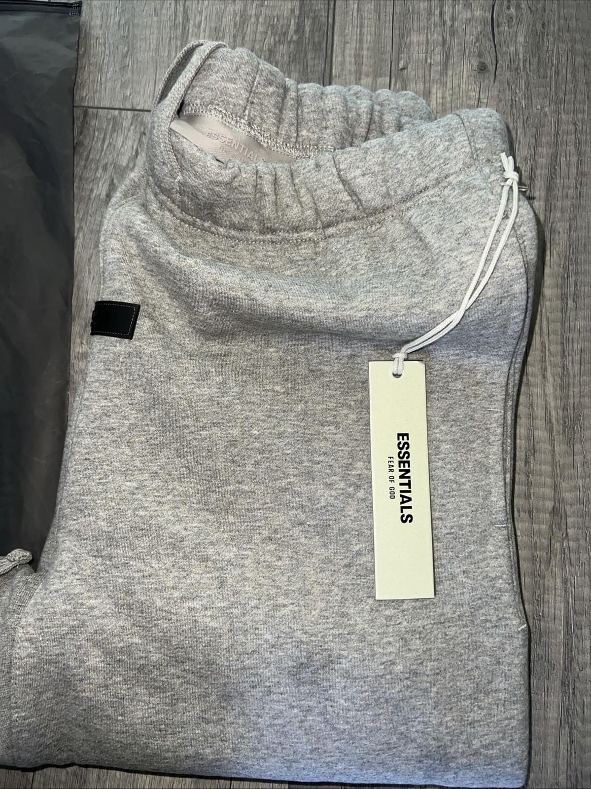 ESSENTIALS FEAR OF GOD FLEECE SWEATPANTS  LIGHT HEATHER NEW WITH TAGS Sz Large thumbnail 2