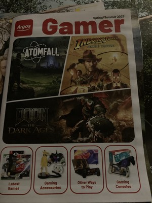 Argos Gamer Spring/summer Catalogue 2025 PS5 Nintendo Xbox Indiana  Doom UK
