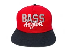 Vintage Fishing Hat Bass Angler 80s 90s Snapback Trucker Cap H10