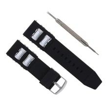 24MM SILICONE RUBBER WATCH STRAP BAND FOR INVICTA 19654 1102 12440 BLACK REMOVER
