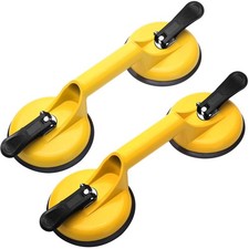 Heavy Duty Glass Suction Cups - 2 Pack for Tile Glass Lifting - Yellow