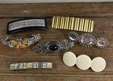 Retro Vtg Hair Clips Barrettes Lot Of 7 Assorted Styles And Colors 3  - 4  Long