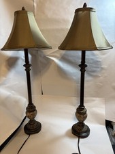 Buffet Lamps Pair of Handsome Classic Tall Br...