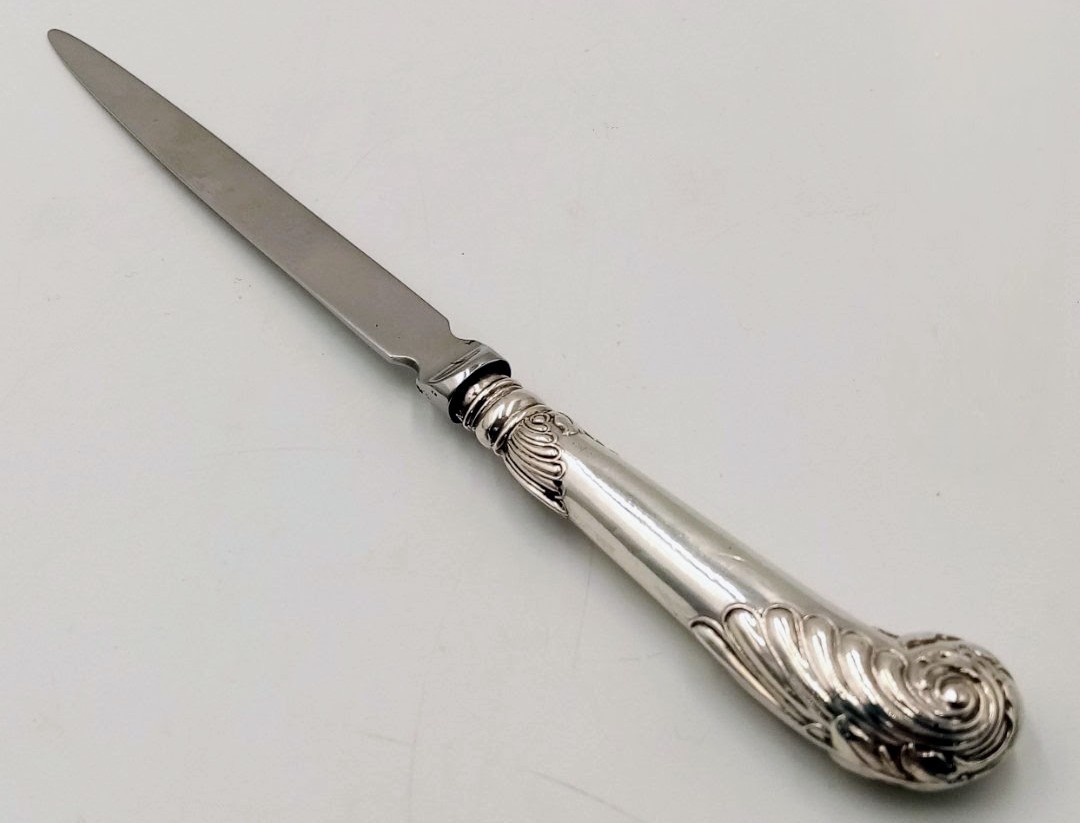 Antique Sterling Silver Letter Opener. Handle silver only. Sheffield hallmarked