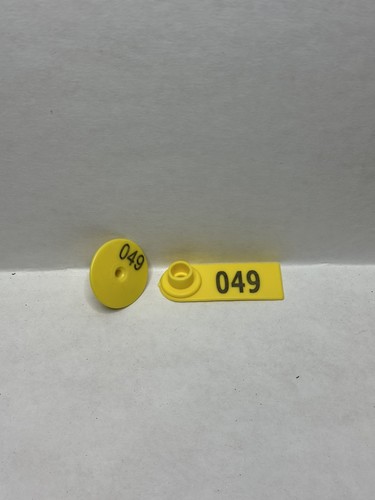Livestock ID Ear Tags - #1-50 Yellow Sheep Tag
