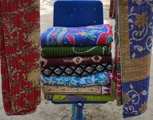 40 PC quilt hippie blanket vintage bedspread summer blanket Indian Quilts - Afbeelding 1 van 10