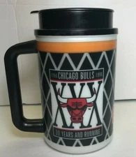 Vintage 1996 Chicago Bulls Dunkin Donuts Thermo Mug  96 Championship Bulls