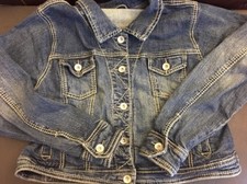 Maurices Nice Stylish Large Stitching Denim Jacket Women Plus Size 1 (1x)