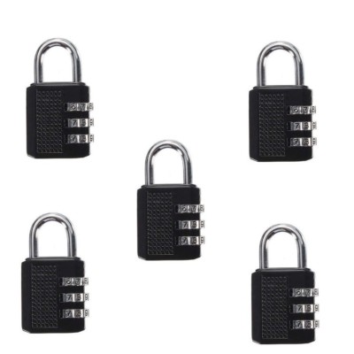 5 Pcs Mini 3 Digit Resetable Combination Travel Luggage Suitcase Lock Padlock