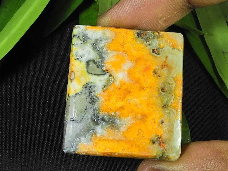 Diaspro giallo naturale 28X31MM ottagonale cabochon pietra preziosa sciolta 5... - Immagine 3 di 4