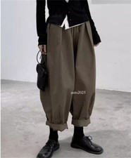 Japanese Street Style Women's Casual Wide Leg Pants Loose Ladies Trousers