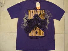 Mekaniks Death Glory Name Brand Apparel Purple T Shirt XL / L