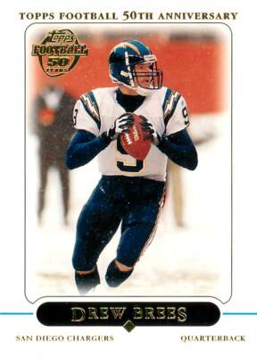 DREW BREES 2005 Topps 50th ANNIVERSARY #23 Chargers 