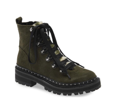 leather boots steve madden green combat boots