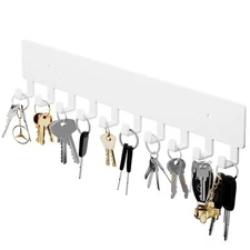 Key Holder for Wall, Key Hooks with 10 Hooks,Wall Mounted Key Holder for Hallway