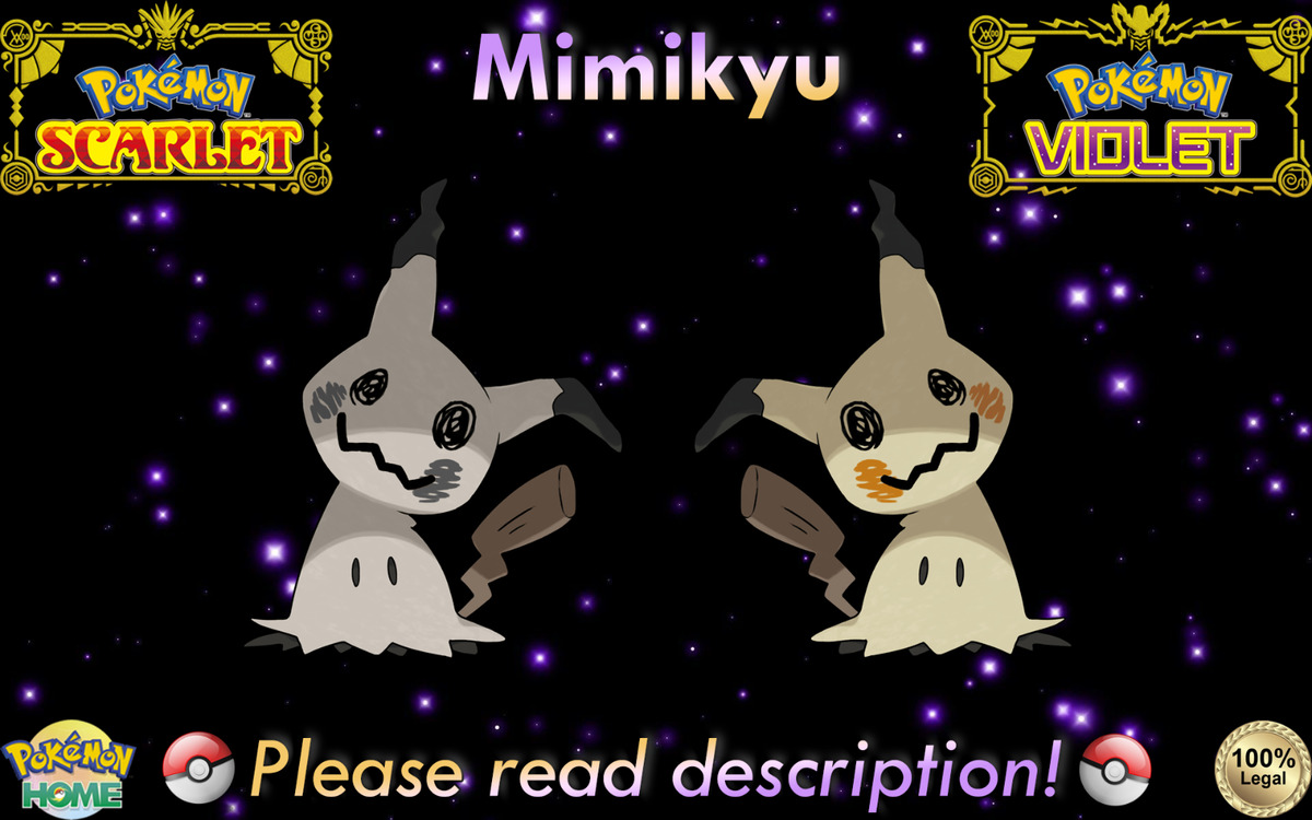 🍊Shiny/Non-shiny Mimikyu 6IV🍇Pokémon Scarlet/Violet (💯Legal)