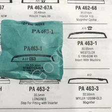 GS Round Replacement Crystals (PA Series) for Westclox Watches - NOS