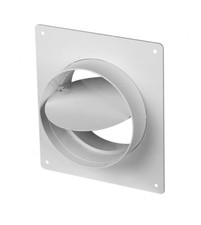 Wall Plate with Non Return Valve 100mm 125mm 150mm Ducting Pipe Tube Connector