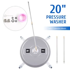 20 Inch Pressure Surface Cleaner Accessory for Power Washers Rated to 4000 PSI