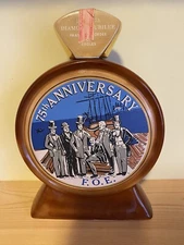 OLD Mr BOSTON Bourbon Whiskey Eagles 1973 Royal Halburton China Empty Decanter