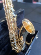 Buescher BU-5 Tenor Saxophone case, neck strap, mouthpiece 