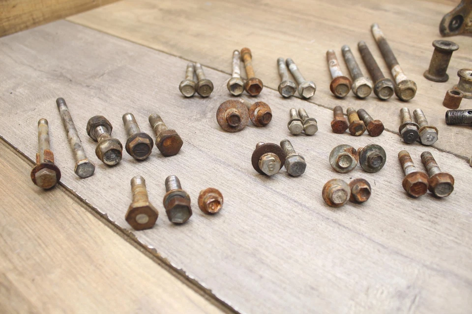 Suzuki DR250S 1992 MISC MOTOR PERNOS DE MONTAJE SOPORTES DE HARDWARE BANJO Foto 3 de 4