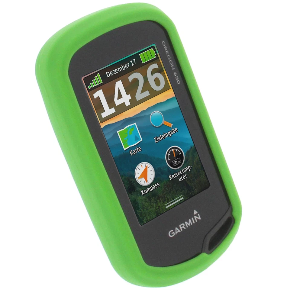 Tasche f. Garmin Oregon 650 / 650t / 750 / 750t Schutz Hülle Silikon Gummi Grün - Bild 2 von 4