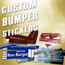 50 Custom Bumper Stickers - Your Logo Design Printed Vinyl Stickers