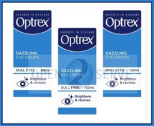 3x Optrex Dazzling Eye Drops for Dull Eyes - Sparkles Brightens & Revives - 10ml