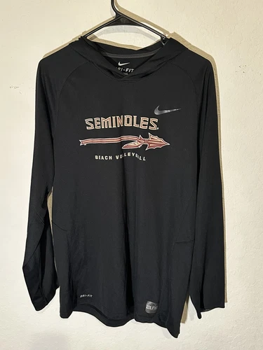 Nike Elite Women’s Large Black Florida State Seminoles FSU Performance Hoodie - Picture 1 of 4