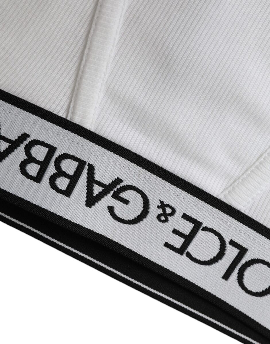 DOLCE & GABBANA Underwear White Cotton Stretch Branded Logo DOLCE & GABBANA Underwear White Cotton Stretch Branded Logo