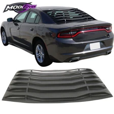 Fits 11-23 Dodge Charger Ikon Style Rear Window Louver Cover Unpainted Black
