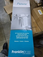 Franklin Brass Futura 24 in. Towel Shelf with Towel Bar in Chrome  FUT32-PC