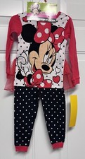Minnie Mouse Girls Size 2T Cotton Sleepwear 2 Piece with Tutu Disney NWT