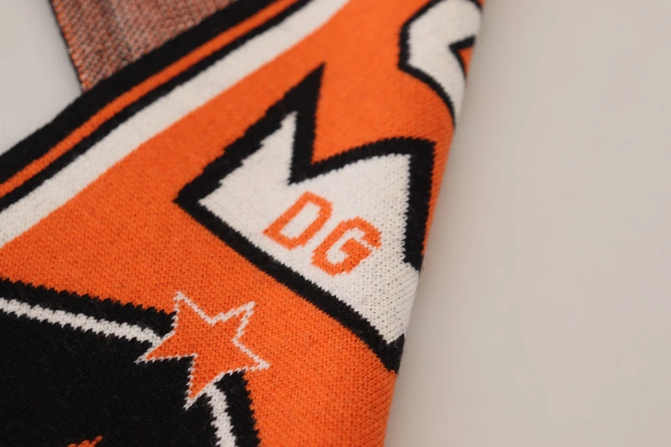 DOLCE & GABBANA Bufanda DG Logo Impreso Hombres Cuello Envolvente Mantón 120cm x 19cm 500usd Foto 3 de 4