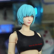 1/12 Modern Girl Female Head Carving For 6" Romankey SHF Figure Body