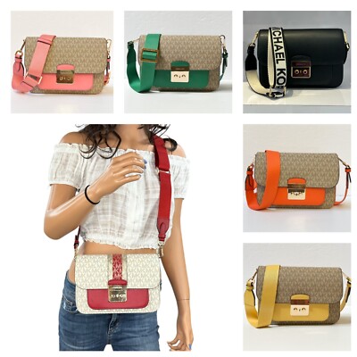 MICHAEL KORS SLOAN EDITIOR MEDIUM FLAP SHOULDER CROSSBODY MESSENGER BAG