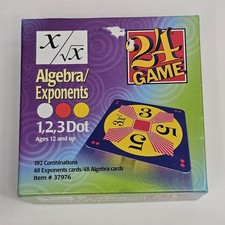 24 Game ALGEBRA  EXPONENTS 96 Card Math Game Ages 12 Grades 7-12