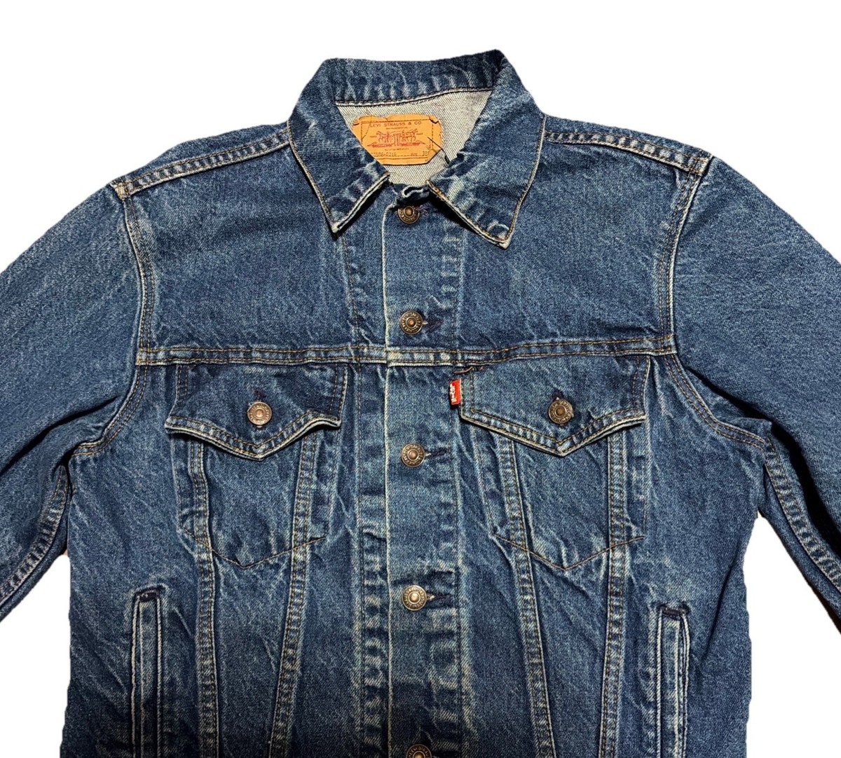 USA製　70506-0216 希少size54 Vintage Levis Trucker Jacket Mens 38 Type 3 Denim Indigo 80s USA