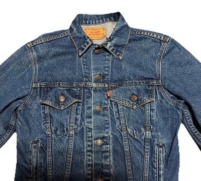 Vintage Levis Trucker Jacket Mens 38 Type 3 Denim Indigo 80s USA