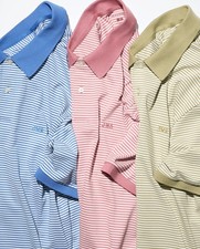 Polo a righe in piqué UNIQLO DRY | Giappone a righe strette NUOVA