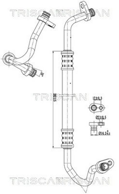TRISCAN Hochdruck-/Niederdruckleitung Klimaanlage 9010 28043 für FIAT SCUDO Bus